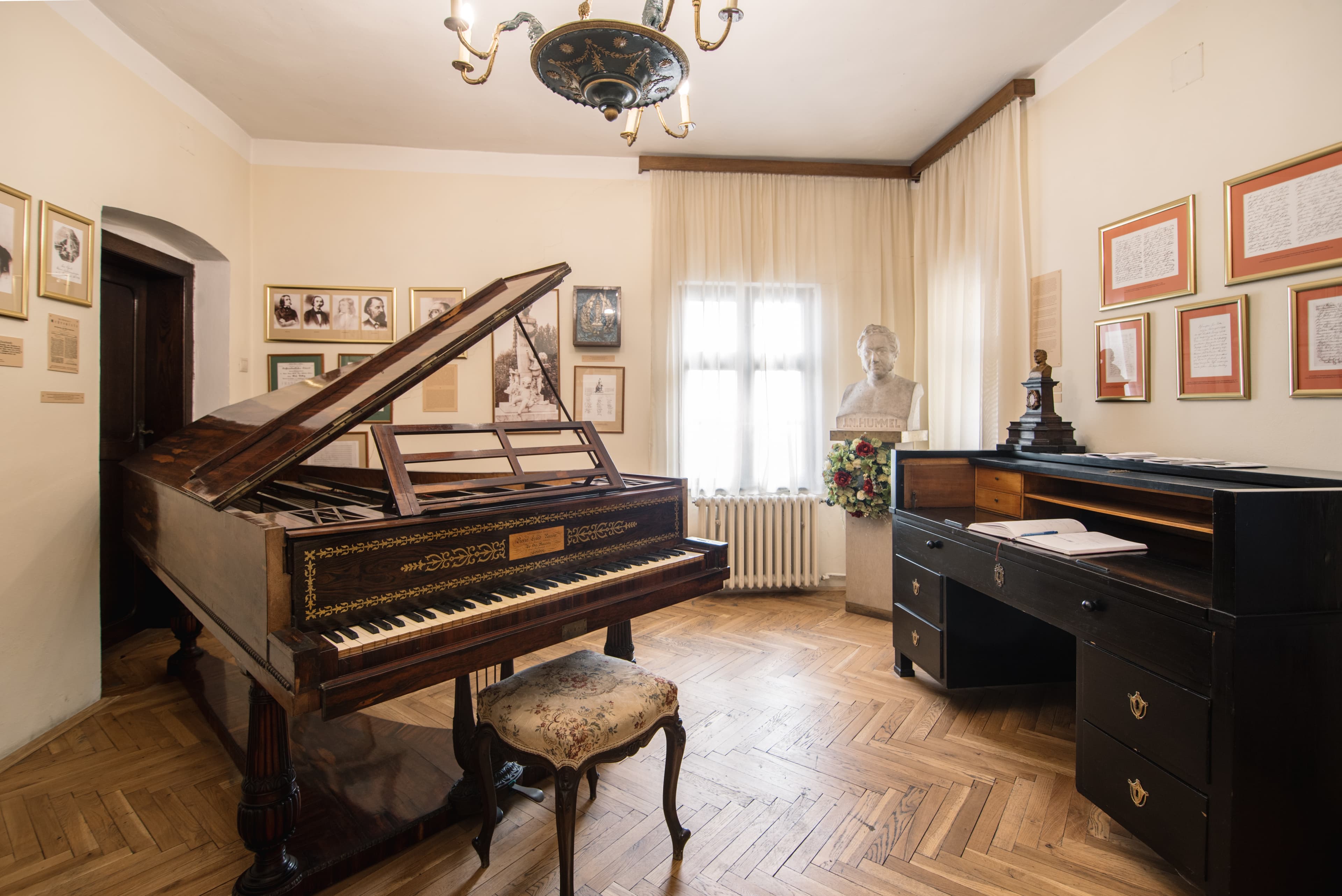View of the exhibition at the Memorial House of J. N. Hummel.