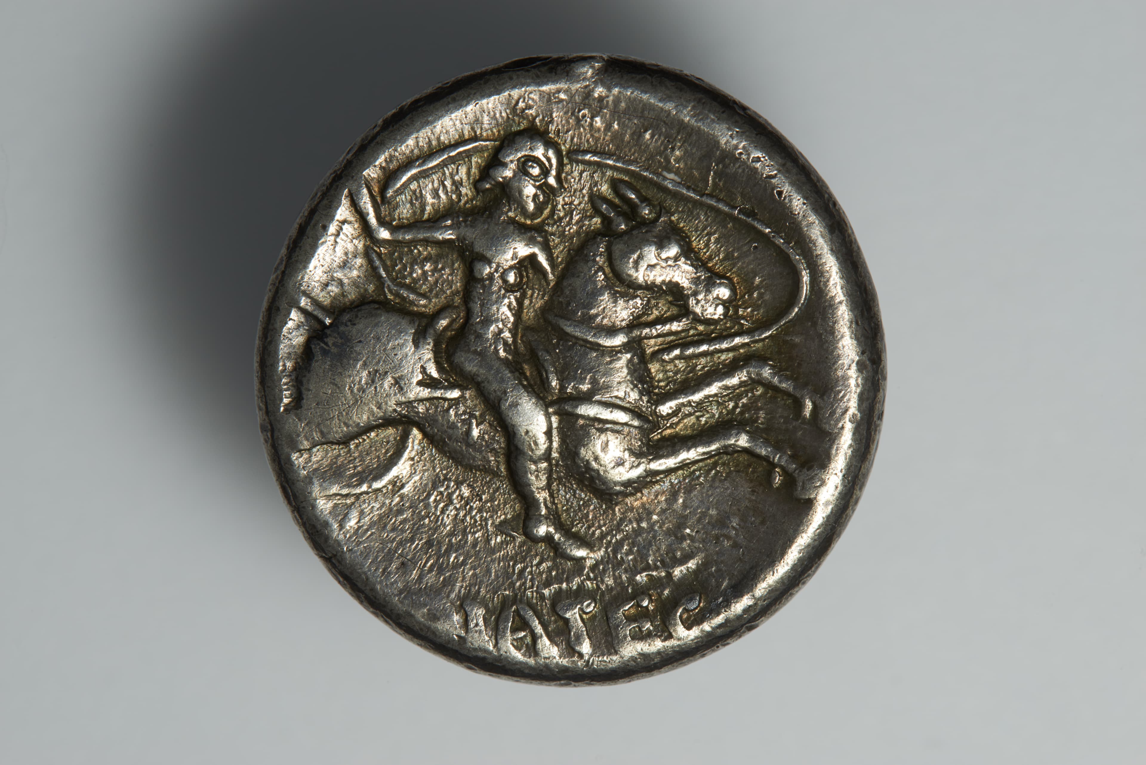 Celtic silver tetradrachm with the inscription BVSV, 70 BC–AD 41
